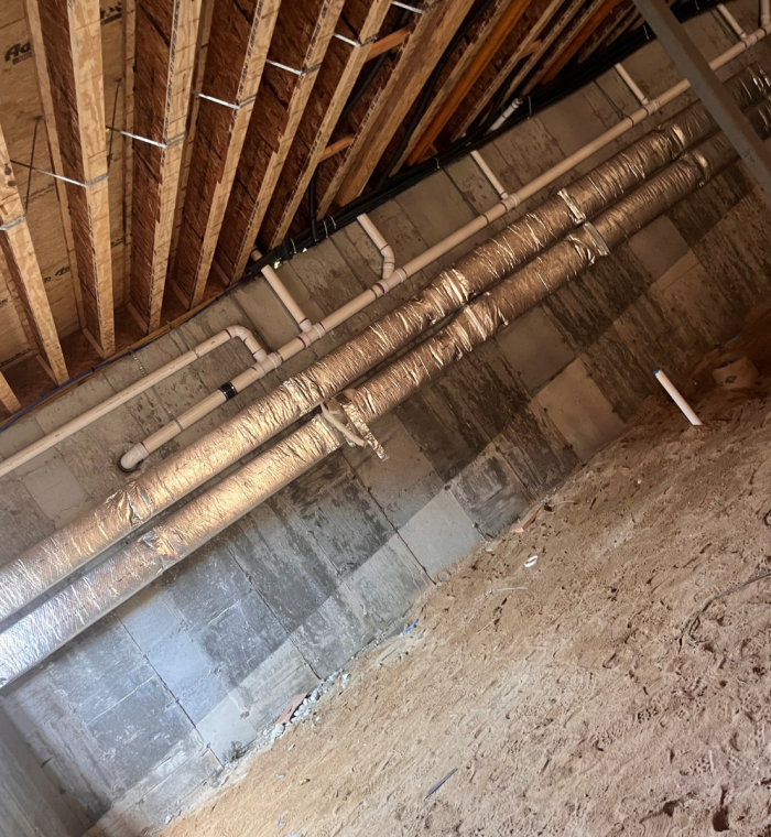 Ductwork in new construction home